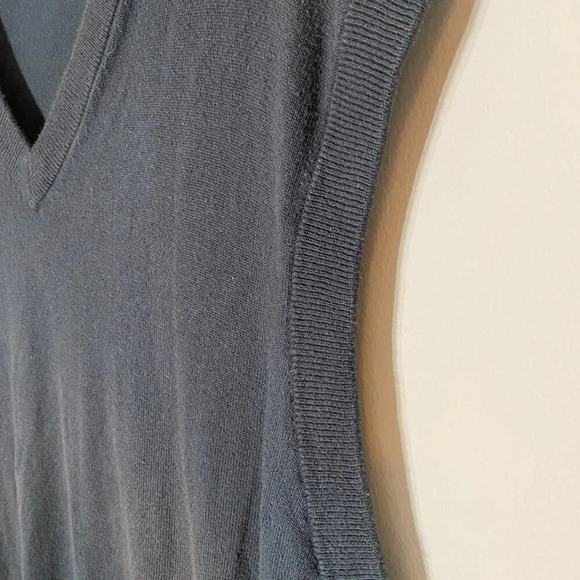 Slazenger Men's Large Outdoors Golf V-Neck Cotton Sweater Vest Pullover in Black - Picture 9 of 16